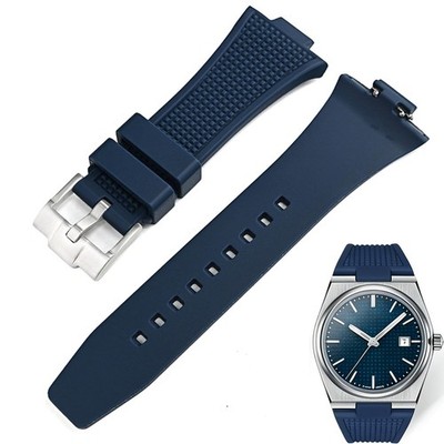 Quick Release Rubber Watch Band for Tissot PRX, FKM Silicone Strap for Men Wo...