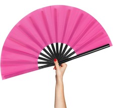 Rave Fan Large Folding FanHand Fan Clacking Fans for Line Dancing, Popping Fa...