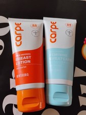 Carpe Sweat Combo 2 Pack Absorbing Breast Lotion Feminine Sweatcare New Sealed