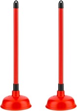 Toilet Sink Drain Bath Plunger Heavy Duty Rubber Unblocker Bathroom Kitchen 2Pcs
