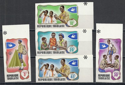 Togo stamps 1968 YV 588-592 Imperforated SCOUTNG MNH | eBay