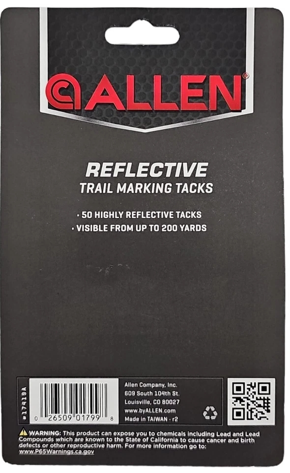 50 Allen Highly Luminous Reflective Hunting Trail Marking Tacks Visible 200 Yds. - Image 2 of 2