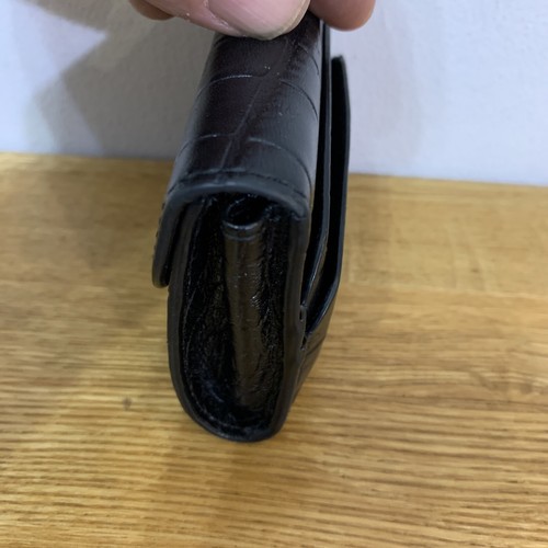 APC ladies black croc print leather small coin / card purse - Picture 7 of 10