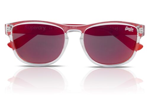 Occhiali da sole Superdry Rockstar 186 cristallo trasparente lucido - rosso/rosso specchio - Foto 2 di 5