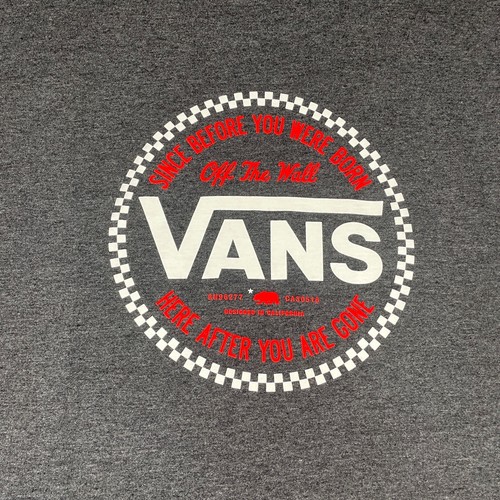 VANS Off The Wall Classic Charcoal Front Gray Logo Short Sleeve T Shirt Mens XL - Picture 4 of 10