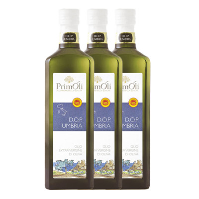 Primoli Umbria Natives Olivenöl Extra Vergine D.O.P., 0,5L, 3er Pack