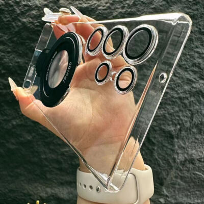 Ultra-Thin Transparent Frameless Magnetic Phone Case for Samsung S25 Ultra Plus