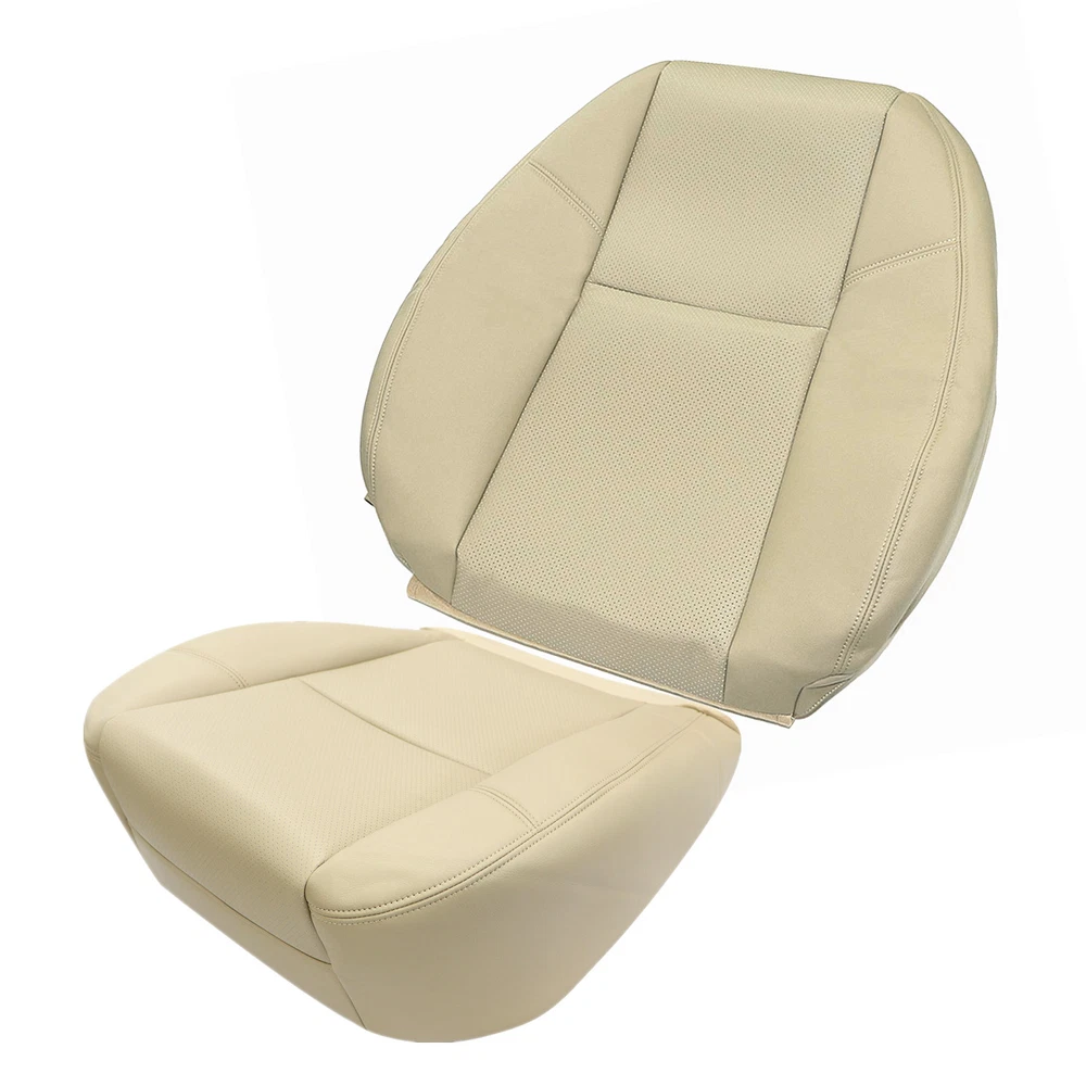 2009-2014 For Cadillac Escalade EXT Front Bottom Top AC Leather Seat Cover Tan