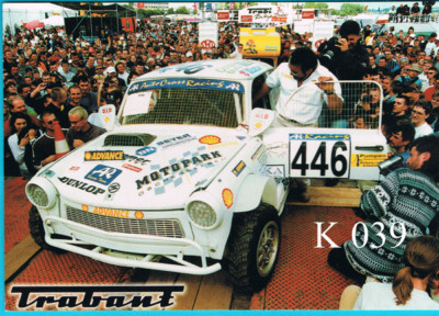 Motiv Postkarte Trabant Rally Rennwagen Zwickau > Deutschen Geschichten K 39 AK