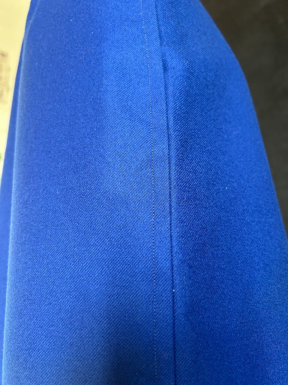 SAINT LAURENT Gonna a matita vintage anni 80 YSL blu royal lana ufficio classica blu navy taglia L XL