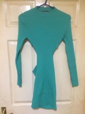 Pretty Little Thing Green Dress Polyester Medium