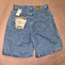 Vintage Lee Relaxed Fit Womens Denim Shorts, Deadstock NWT, Size 6