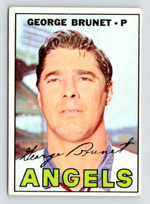 1967 Topps Card, #122 George Brunet, California Angels, Mexican Hall of Fame