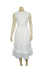 Ulla Johnson Swiss Dot Dress S 4 Women's Casual Sleeveless Ruffle Midi NEW 22430