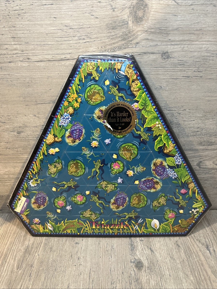 Triazzle Frog Turtle Puzzle Dan Gilbert New Sealed 16 pcs,1996RARE