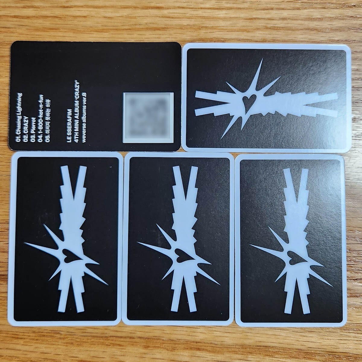 Group, Unit & QR 5pcs Photocard Le Sserafim 4th Mini Album Crazy