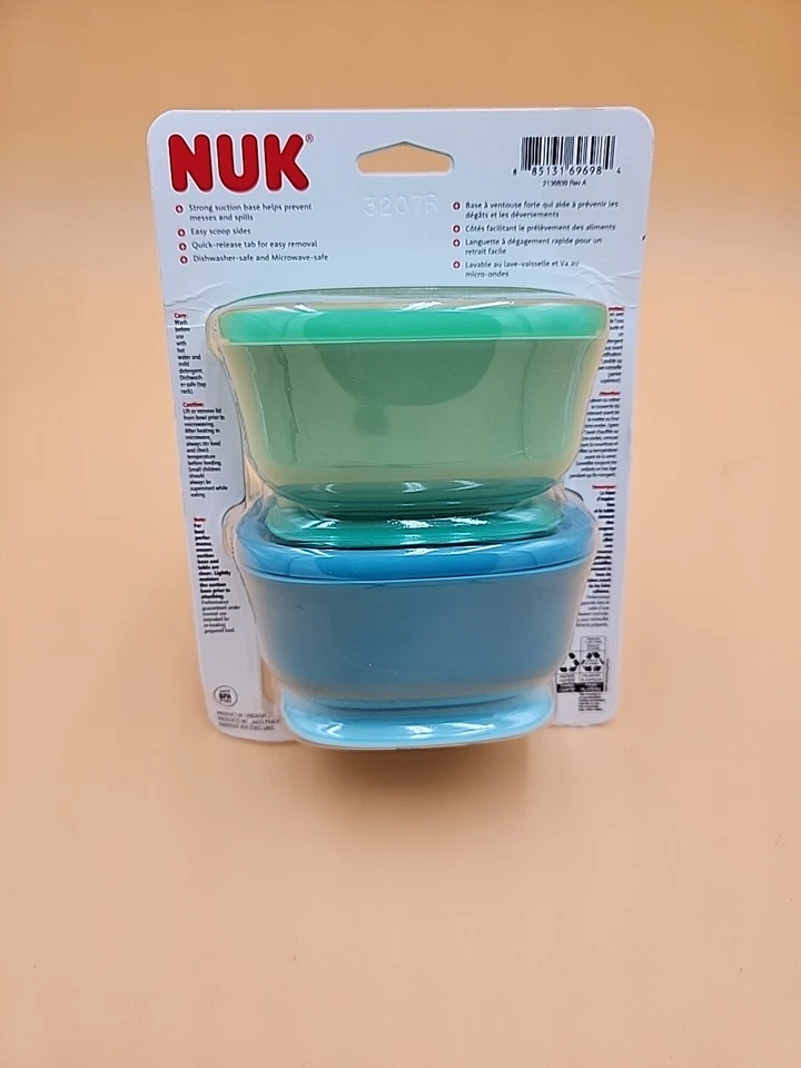 Ventosa y tapa NUK, colores surtidos, paquete de 2, 6+ meses más. Foto 3 de 4
