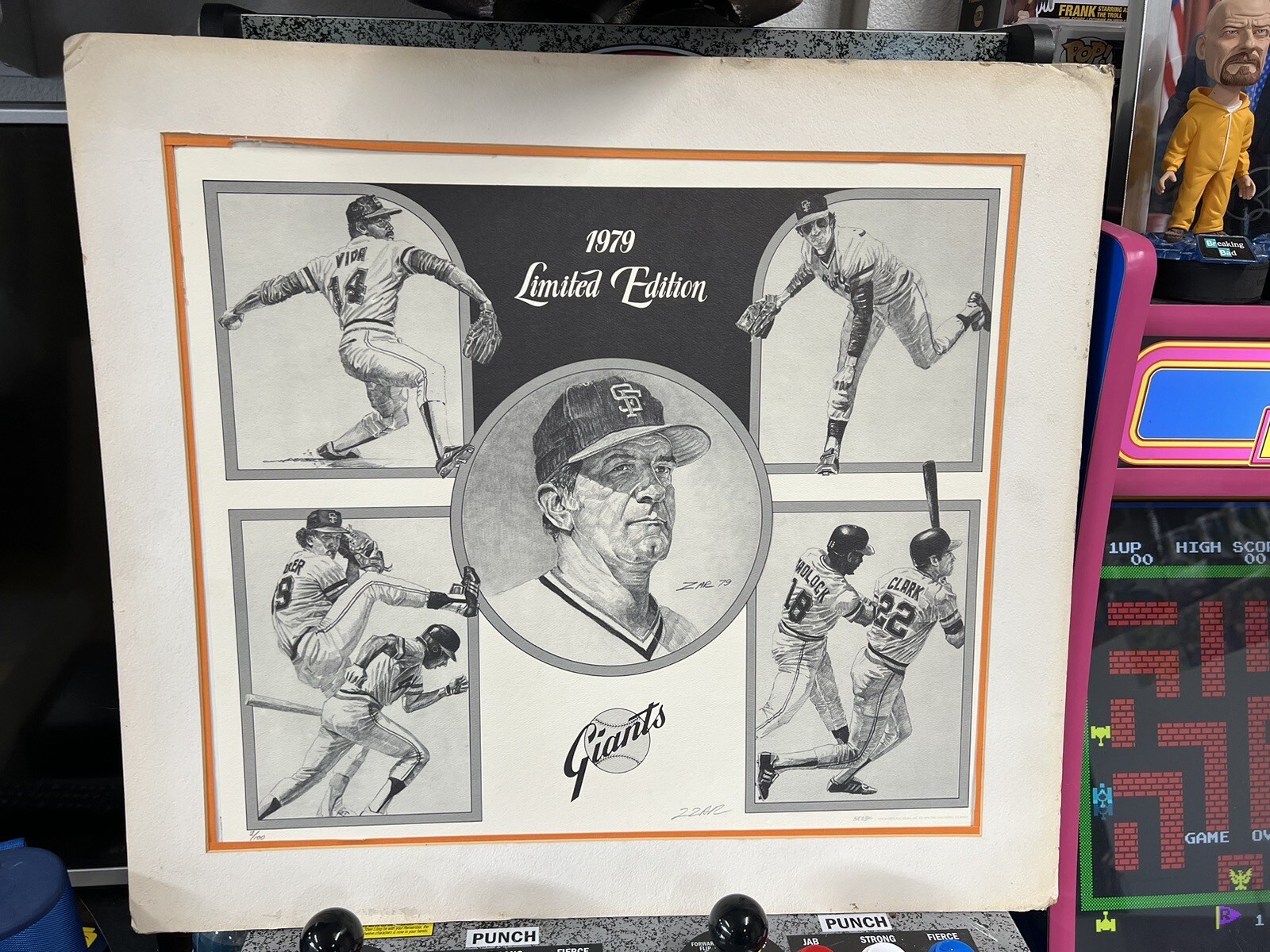 1979 San Francisco Giants Limited Edition #2/100 Jack Clark Vida Blue James Zar