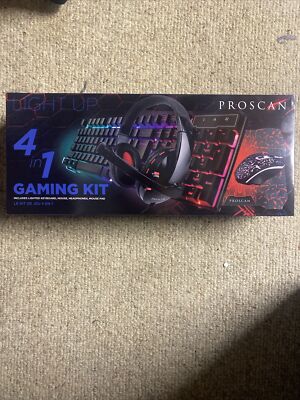 Proscan 4 in 1 Gaming Kit Mouse Keyboard Headset Mouse Pad Bundle
