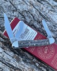 CASE XX ** FPR 2024 BLACK CURLY OAK WOOD BRASS SHIELD MEDIUM STOCKMAN KNIVES — photo 4