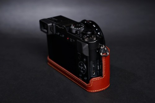 Handmade Genuine real Leather Full Camera Case bag Cover for Panasonic LX100 - Picture 9 of 11