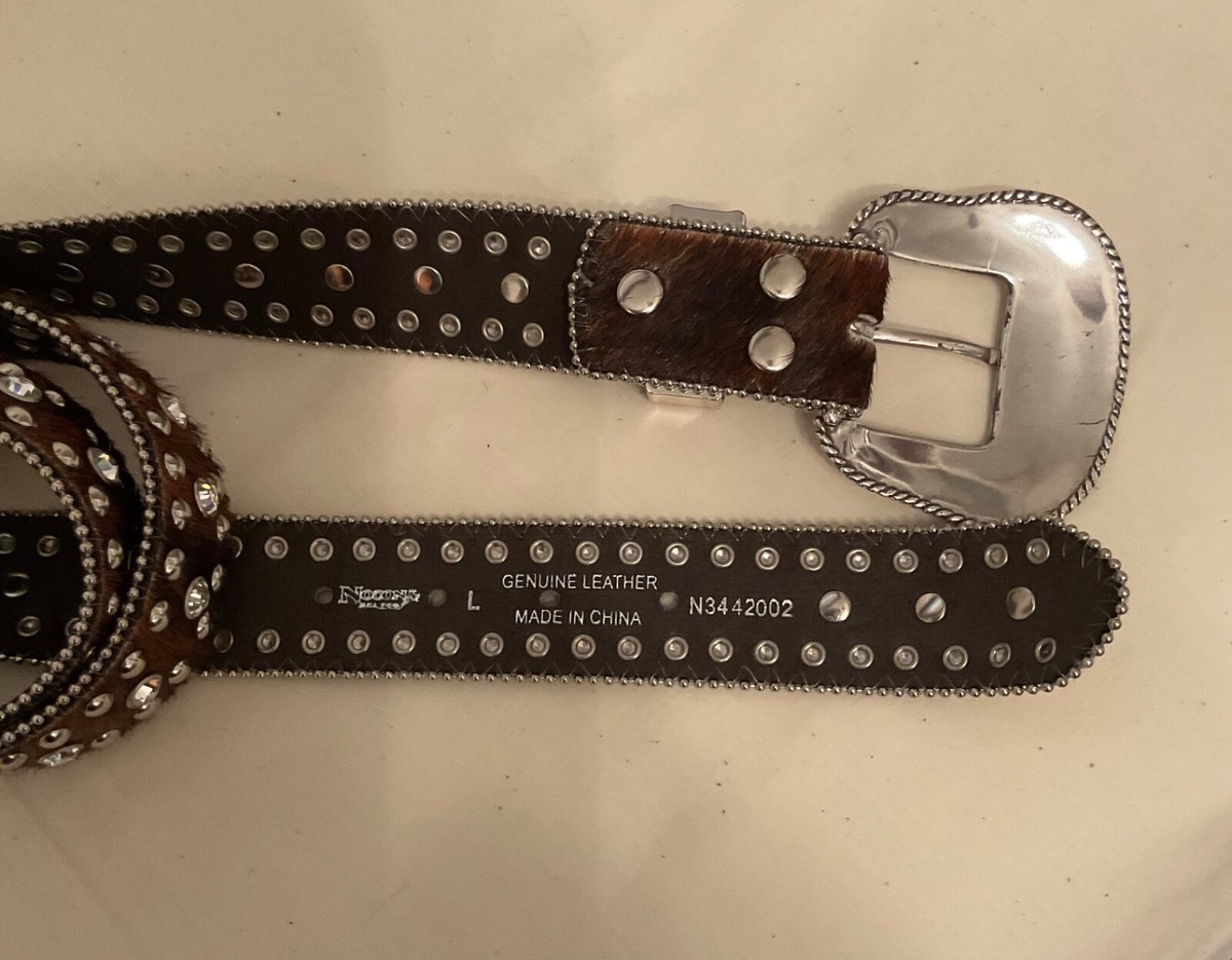 Nocona Brown Women\'s Genuine Leather Studded Western Cowboy Belt Size M Amazon.com: Nocona Men main image 3