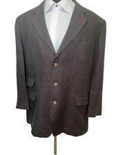 Q CUSTOM CLOTHIER 100 Linen men Bespoke Blazer coat Ing Loro Piana  Co sz 50