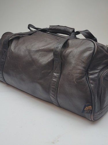Canyon Outback Brown Leather 24" Duffel Bag Designed For FOOD CITY - Picture 9 of 24