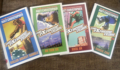 Lot 4 The Extreme Team #3,4,5,6 Matt Christopher Books  HB Vintage Sports