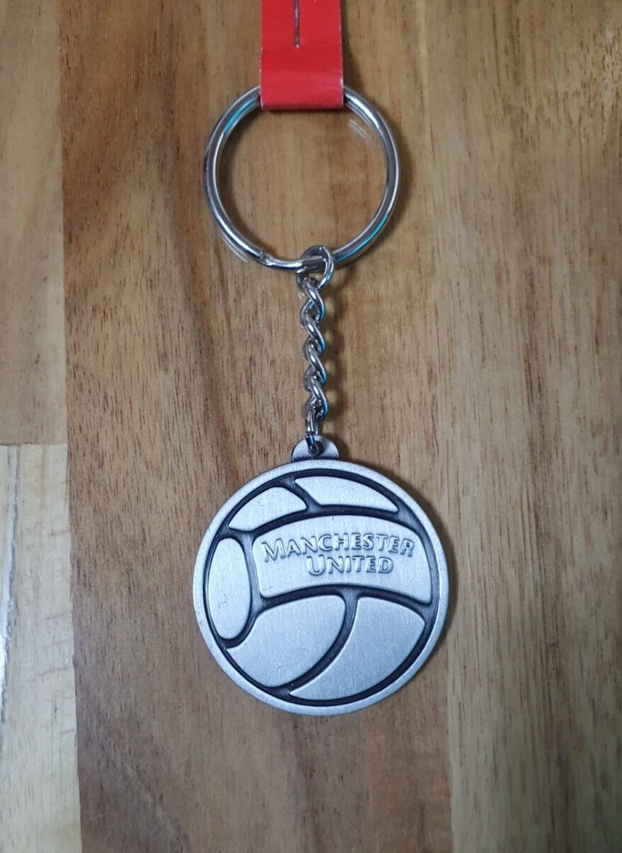 Manchester United FC Official Metal Keyring Football Logo