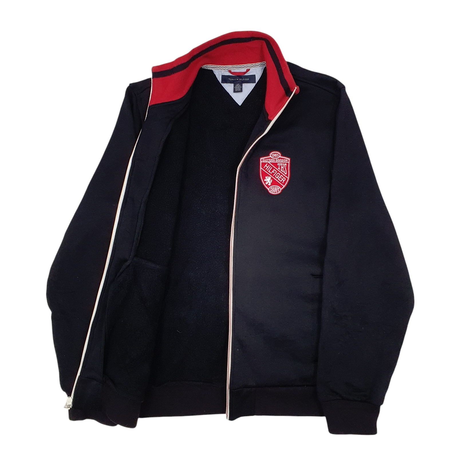 TOMMY HILFIGER Full Zip Polyester Jumper Sweatshirt Mens S image 2