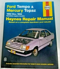 Haynes Repair Manual 36078 Ford Tempo & Mercury Topaz 1984 Thru 1994 Gas Engines