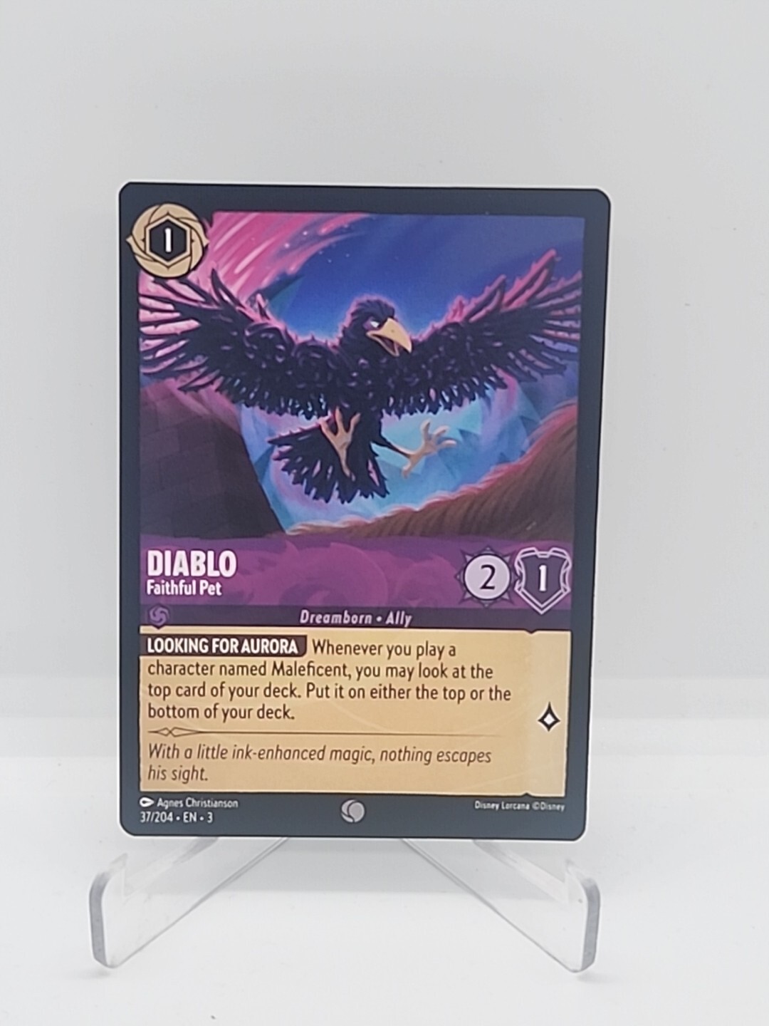 Disney Lorcana TCG Diablo Faithful Pet 37/204 Regular Into The Inklands ML NM