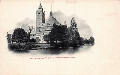 Shakespeare Memorial Theatre Stratford Upon Avon England c1907 Vtg Postcard D22
