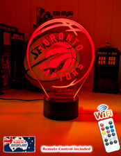 TORONTO RAPTORS BASKETBALL Personalised 3D LED Night Light 7 Colour Change Lamp