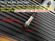 ATARI 2600 5200 7800 TV RF Video Television Cable Connector Switch Box Coaxial