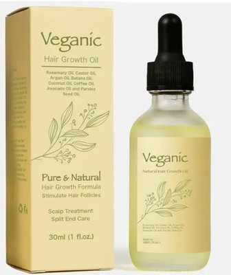 Veganic Hair Growth Oil Rosemary Argan Castor  Coconut Natural Hair Growth 30ml