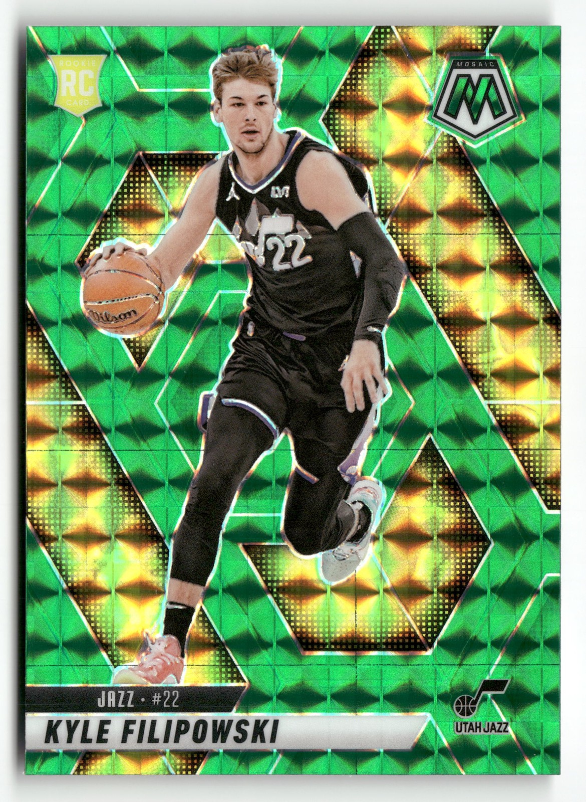 2024-25 Panini Mosaic #231 Kyle Filipowski Green Mosaic
