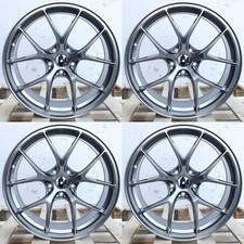 19x8.5 Fi-r Bbs Style Wheels Hyper Black Set Of 4 5x112 Fits Bmw Audi Mercedes