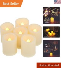 Flameless LED Tealight Candles with Timer - 6 Pcs for Indoor Outdoor Elegance