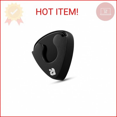 ROTOPATA Guitar Pick Holder with Adhesive Back, Black Guitar Pick Case with Spri