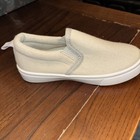 Okilol Size 8 Toddlers Tan Slip On Sneakers Canvas Preowned — photo 4
