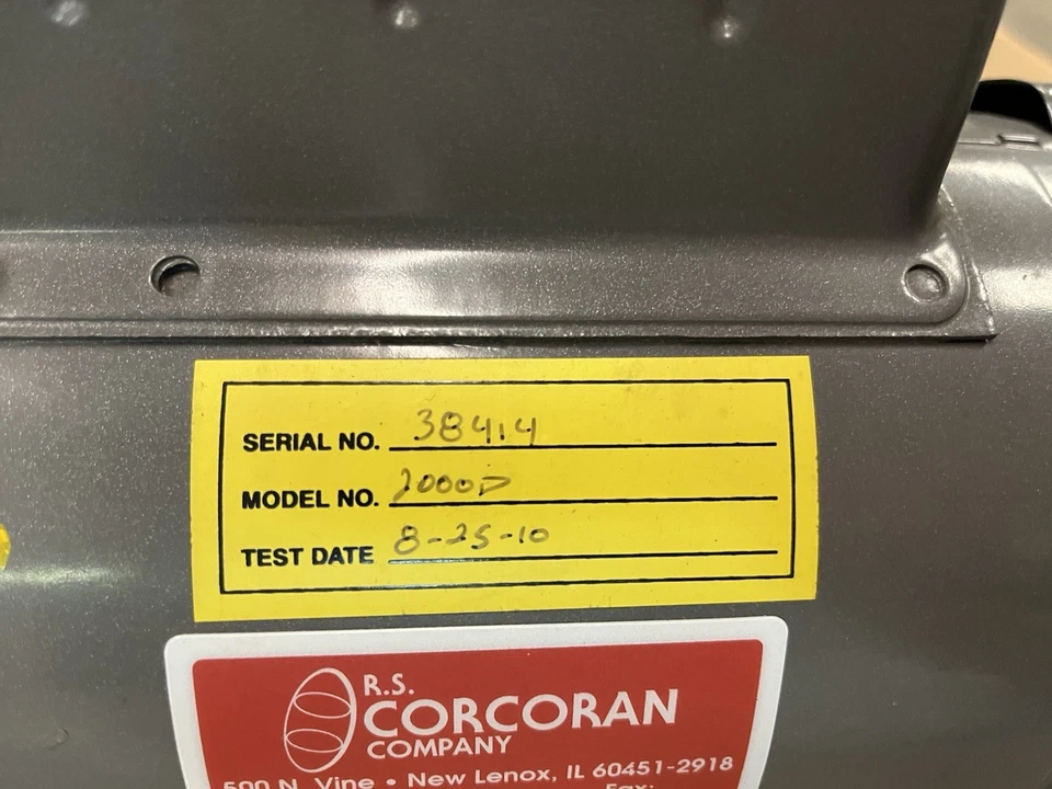 RS CORCORAN,2000D, CENTRIFUGAL PUMP 1"X1-1/2" 3/4HP 3450RPM 1PH - Image 4 of 4