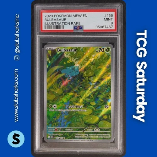 2023 POKEMON SV 151 #166/165 BULBASAUR ILLUSTRATION RARE PSA 9