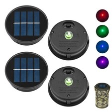 4PCS Solar Lights Replacement Top LED Lantern Lid Lights Bulb Replacement Part