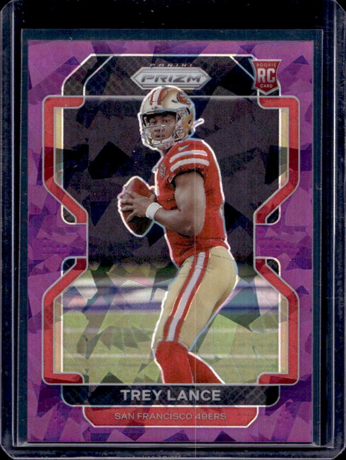 2021 Prizm Trey Lance RC Purple Ice Rookie #72/225 49ers