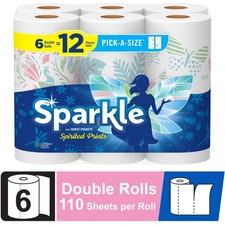 Pick-a-Size Paper Towels, Multi-Color, 6 Double Rolls