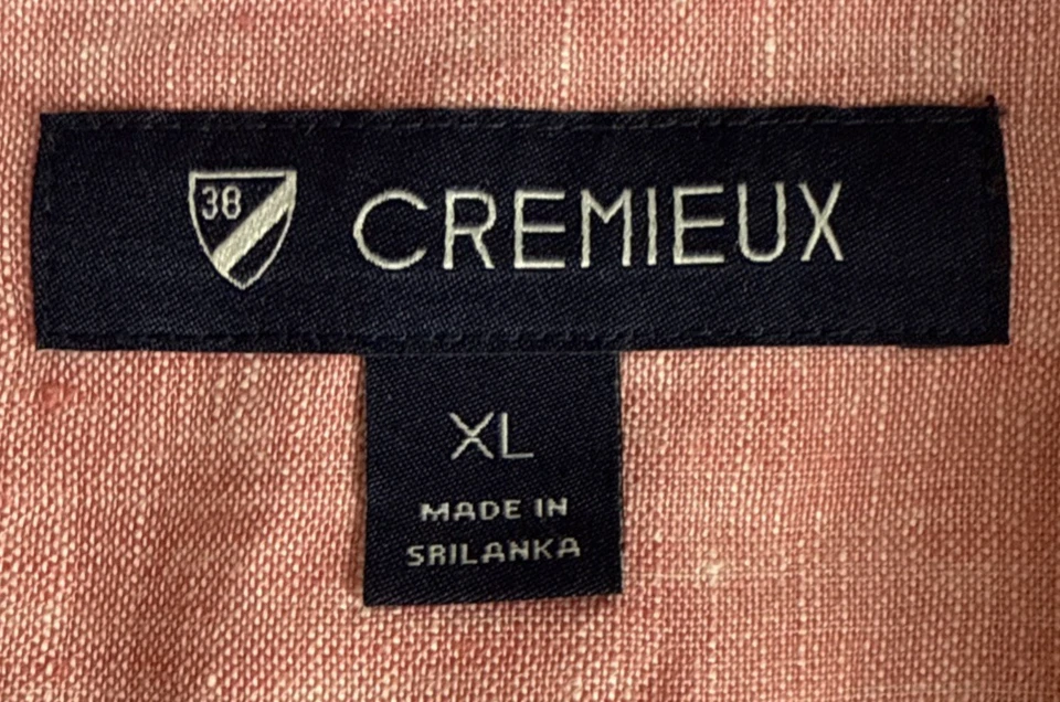 Cremieux Linen Shirt Mens L Pink Button Down Long Sleeve Summer Casual - Image 4 of 4