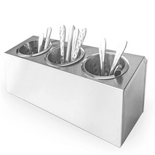 Flatware Organizers Stainless Steel Cylinder Flatware Silverware Utensil Hold...