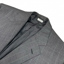 Brioni Men's Nomentano 100 Wool 2-Button Blazer Gray Stripe Italy 44R US